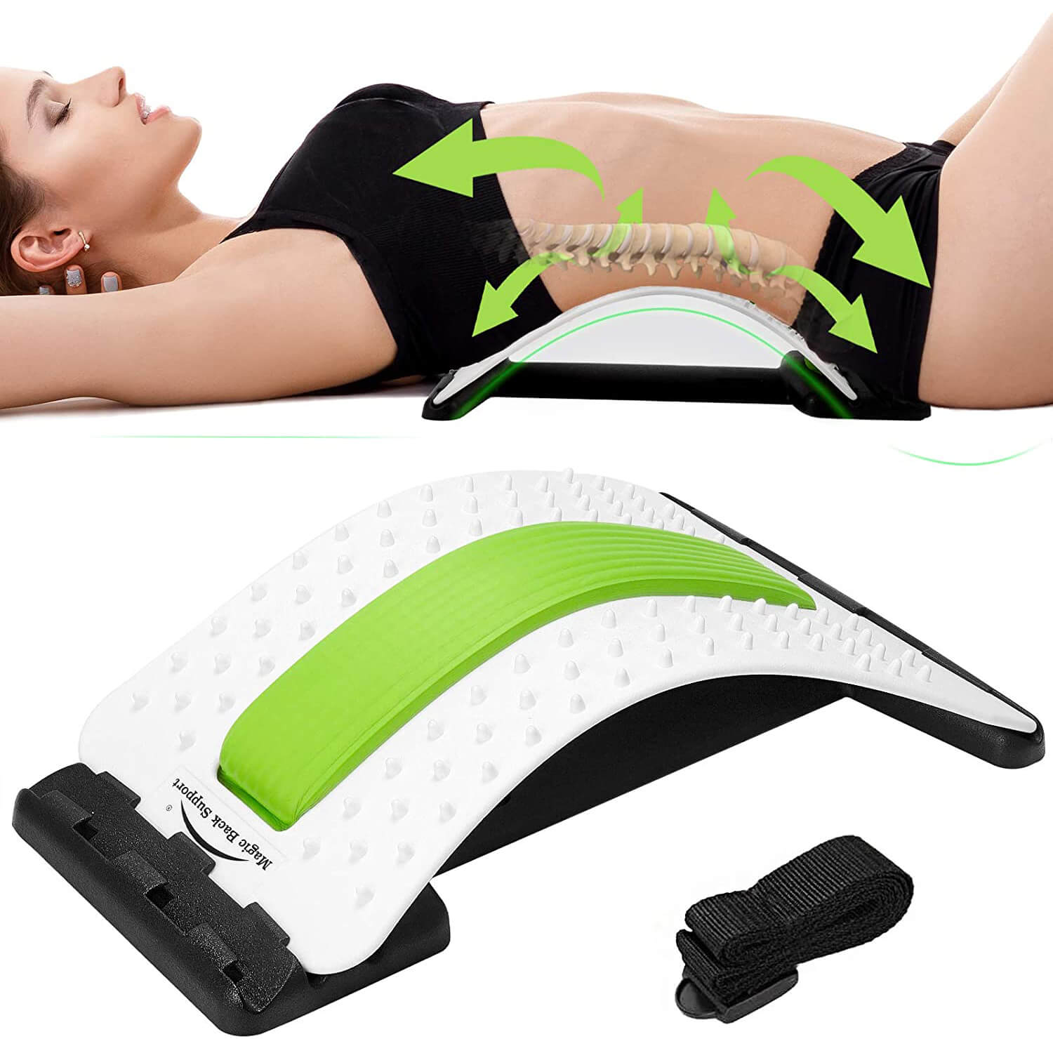 Back Massager Stretcher, Lower Spine Lumbar Support, Sciatica Pain