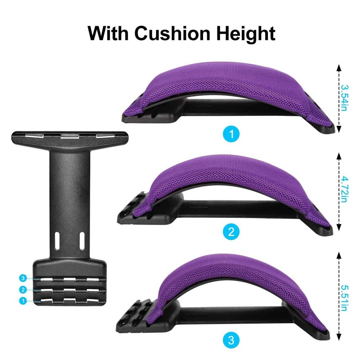 [Memory Foam Cushion Pads Top] | Magic Back Stretching Device with ...